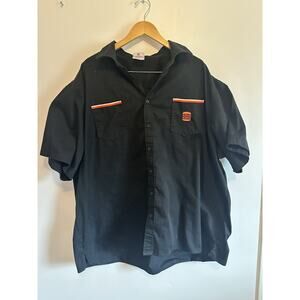 Burger King Manager Uniform Shirt Men’s 4XL Short Sleeve Button Up Employee
